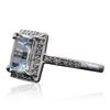 Image 2 : 14KT White Gold 2.73ct Aquamarine and Diamond Ring