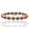 Image 1 : 14KT Yellow Gold 13.60ctw Ruby and Diamond Bracelet