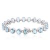 Image 2 : 14KT White Gold 27.80ctw Topaz and Diamond Bracelet