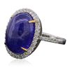 Image 2 : 14KT Two-Tone Gold 12.99ct Tanzanite and Diamond Ring