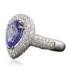 Image 2 : 14KT White Gold 2.75ct Tanzanite and Diamond Ring