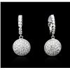 Image 1 : 14KT White Gold 1.16ctw Diamond Earrings
