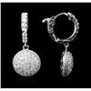 Image 2 : 14KT White Gold 1.16ctw Diamond Earrings