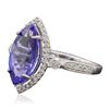 Image 2 : 14KT White Gold 3.82ct Tanzanite and Diamond Ring