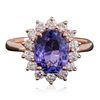 Image 1 : 14KT Rose Gold 2.06ct Tanzanite and Diamond Ring