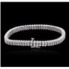 Image 2 : 14KT White Gold 3.10ctw Diamond Bracelet