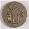 Image 1 : 1875 SHIELD NICKEL, XF/AU  NICE! KEY DATE!