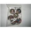 Image 1 : VINTAGE BEAUTIFUL BUTTON COVERS 6 TOTAL MATCHING SET ALL STAMPED *NONY NEW YORK* WITH DIFFERENT COLO