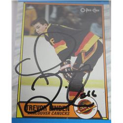 SIGNED TREVOR LINDEN ROOKIE CARD