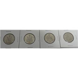 4 CANADIAN  50 CENT COINS 1968/ 69/ 71/ 85