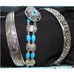 3 BANGLE BRACELETS