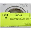 Image 1 : 1945 SILVER CANADA 50 CENT COIN