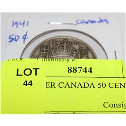 1941 SILVER CANADA 50 CENT COIN