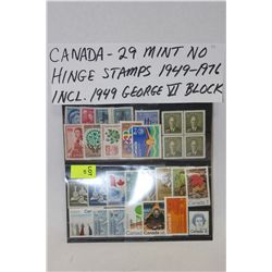 CANADA 29 MINT NOT HINGE STAMPS 1949-1976