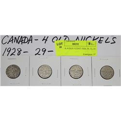 CANADA 4 OLD 5 CENT 1928/ 29/ 32/ 35