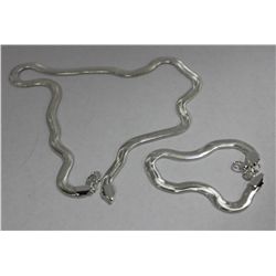 NEW HERRINGBONE CHAIN WITH MATCHING BRACELET