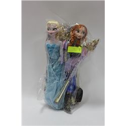 PAIR OF "FROZEN" DOLLS AND ACCESSORIES