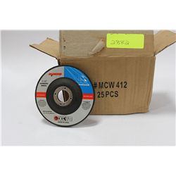 CASE OF 25, 4 1/2" METAL GRINDING WHEELS