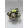 Image 1 : LARGE  GLASS BOWL WITH MOTHER OF PEARL BALLS