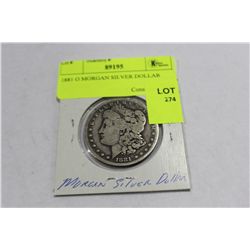 1881 "O" MORGAN SILVER DOLLAR
