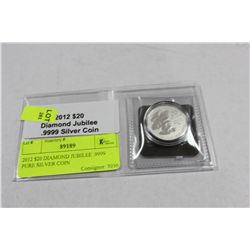 2012 $20 DIAMOND JUBILEE .9999 PURE SILVER COIN