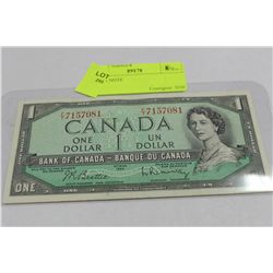 1954 $1 CANADIAN NOTE