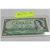 Image 1 : 1954 $1 CANADIAN NOTE