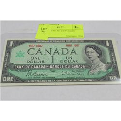 1967 GEM UNC NO S/N $1 NOTE