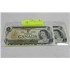Image 1 : 1973 GEM UNC $1 CONSEC S/N NOTES X2
