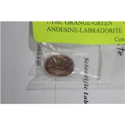 7.19ct. ORANGE-GREEN ANDESINE-LABRADORITE