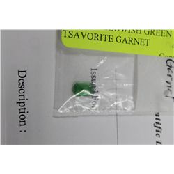 1.22ct. YELLOWISH GREEN TSAVORITE GARNET