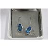 Image 1 : WHITE GOLD LADIES EARRINGS W/BLUE TOPAZ