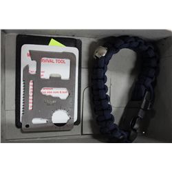 SURVIVOR BRACELET AND MULTI PURPOSE KNIFE