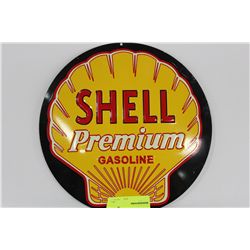 NOSTALGIC SHELL PREMIUM GASOLINE METAL SIGN