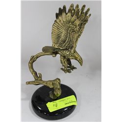 BRASS AND STONE EAGLE ORNAMENT