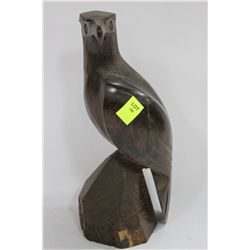 WOOD CARVED EAGLE ORNAMENT