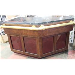 MARBLE TOP CORNER CABINET