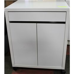 WHITE COMPUTER CABINET