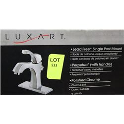 LUXART SINGLE POST MOUNT FAUCET RETAIL 286.85