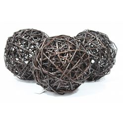 SHOWHOME 3 ORNAMENTAL RATTAN BALLS
