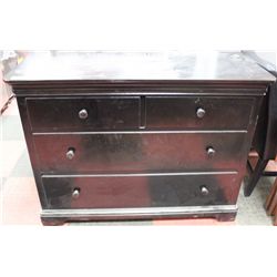 SHOWHOME BLACK 4 DRAWER DRESSER