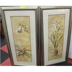 PAIR OF ORCHID FLOWER PRINTS