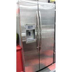 GE PROFILE ST STEEL SIDE BY SIDE FRIDGE W IN DOOR