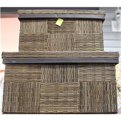 PAIR OF SHOWHOME WICKER STYLE NESTING BOXES