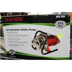 RED LION JET SPRINKLER UTILITY PUMP 3/4HP - 64PSI