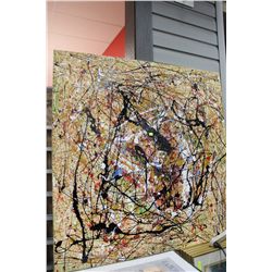 SHOWHOME SPATTERED ART CANVAS PICTURE