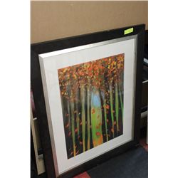 FRAMED AUTUMN TREE PICTURE
