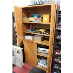 4 DOOR OFFICE CABINET W OFFICE SUPPLIES