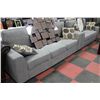 Image 1 : SHOWHOME GREY FABRIC SOFA W LOVE SEAT AND ACCENT