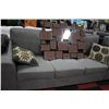 Image 2 : SHOWHOME GREY FABRIC SOFA W LOVE SEAT AND ACCENT